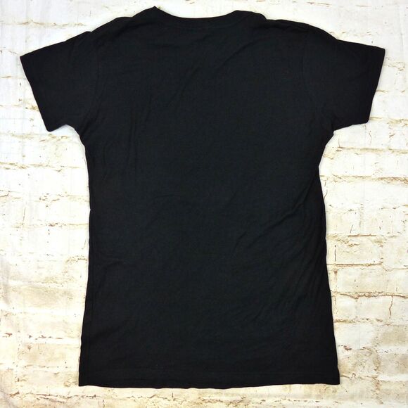 Y2K Nirvana Smiley Face T-Shirt Womens L Black 2013 Grunge Nevermind Tultex VTG - Picture 9 of 9